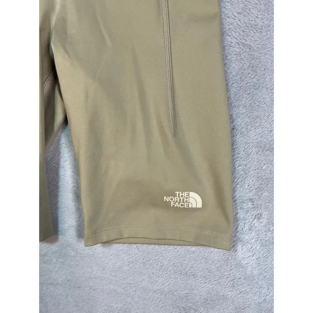 The North Face Khaki Shorts Biker Womens Small Hiking Activewear Athleisure - Picture 2 of 6